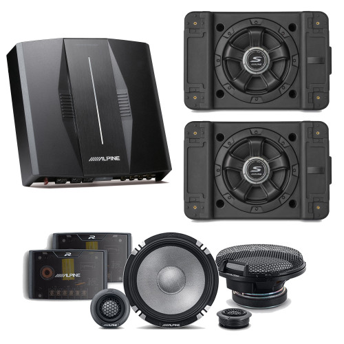 Alpine PXE-C80-88 OPTIM8 8-Channel Hi-Res Digital Sound Processor Amplifier w/ (2) SS-SB10 Subwoofer, R2-S652 Bundle