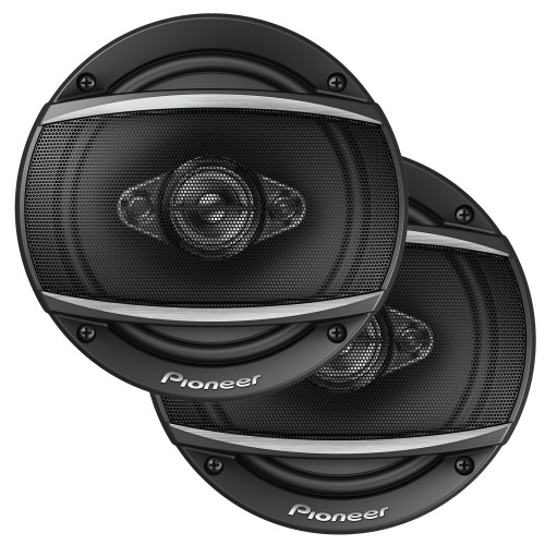 Pioneer TS-A1680F - 6-1/2" - 4-way, 350 W Max Power, Carbon/Mica-reinforced IMPP cone, 11mm Tweeter and 11mm Super Tweeter and 1-5/8" Cone Midrange - Coaxial Speakers (pair) - Used, Good