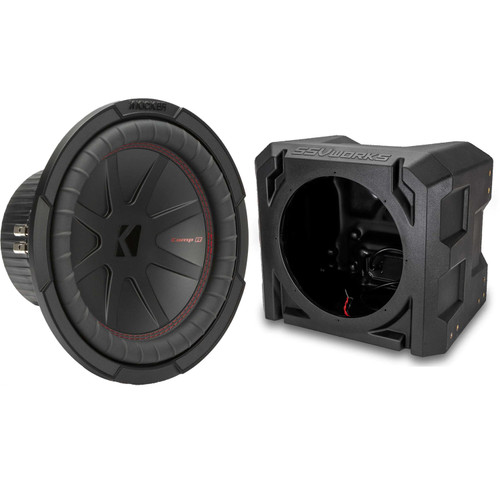 SSV Works US-10U Universal 10" Subwoofer Enclosure with 48CWR102 CompR 10" Subwoofer, DVC, 2-ohm 400 Watts RMS