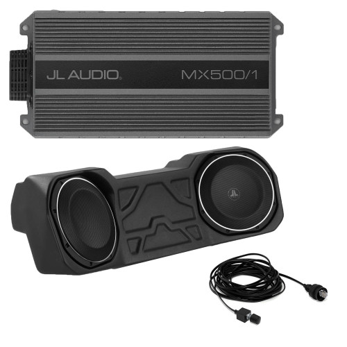 JL Audio SB-POL-ACE/10TW1 Polaris ACE Stealthbox and MX500/1 Amp bundle w/ Bass Knob
