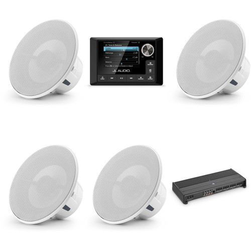 JL Audio MM105 & XDM800/8 w/ (2) M6-770X-L-GwGw M6 Luxe Grille Speakers