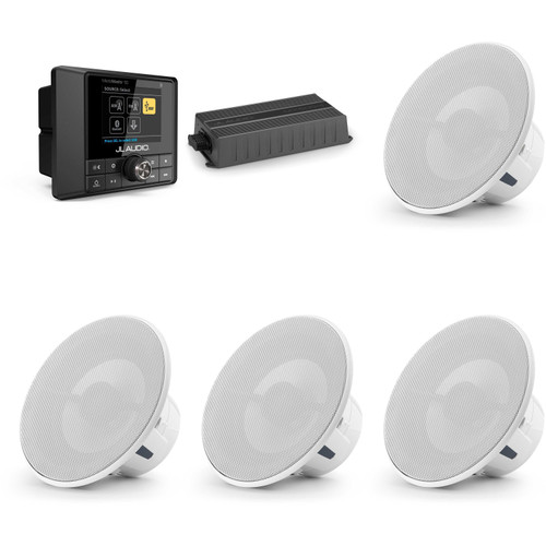 JL Audio MM50 & MX500/4 w/ (2) M6-770X-L-GwGw M6 Luxe Grille Speakers