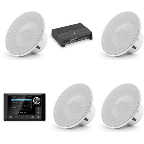 JL Audio MM105 & XDM400/4 w/ (2) M6-770X-L-GwGw M6 Luxe Grille Speakers