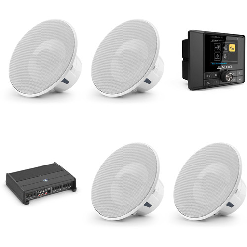 JL Audio MM50 & XDM400/4 w/ (2) M6-770X-L-GwGw M6 Luxe Grille Speakers