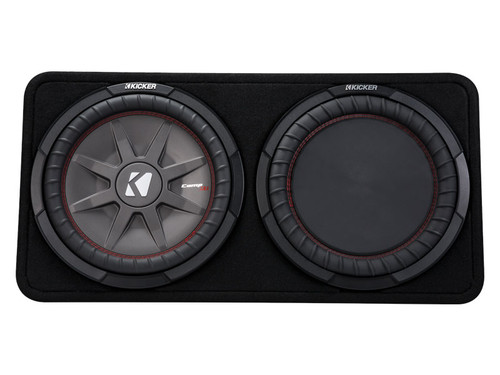 Kicker 43TCWRT122 CompRT12 12-inch Subwoofer in Thin Profile Enclosure, 2-Ohm, 500W