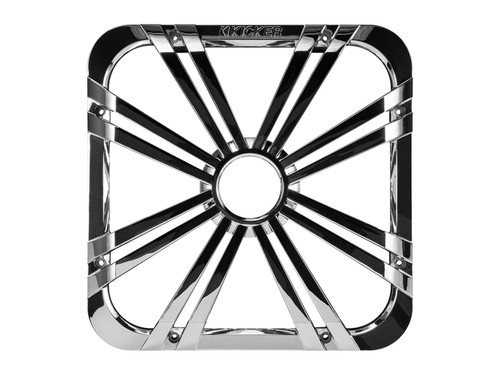 Kicker 12-inch (30cm) Square Subwoofer Grille for 11S12L7,LED, Chrome