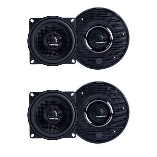 Memphis Audio 2 Pair of 15-MCX4 4" Coaxial Speakers With In-line Crossovers