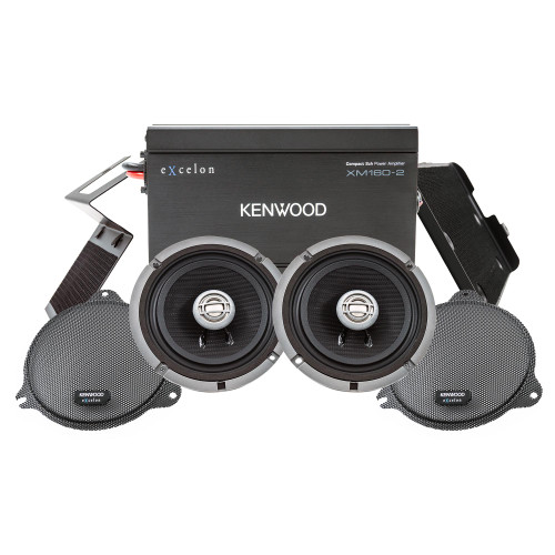 Kenwood P-HD1F Front Amplifier Package Compatible With Select 2014+ Harley-Davidson Motorcycles - Used, Open Box