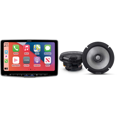 Alpine ILX-F511 Halo11 11" Multimedia Touchscreen Receiver w/ R2-S65 6.5" Coaxial Bundle