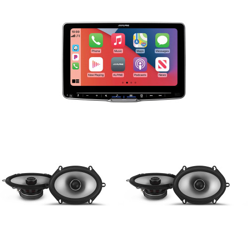 Alpine ILX-F509 Halo9 9" Multimedia Touchscreen Receiver & 2 Pairs Alpine S2-S68 Type S 6x8 Coax Speakers