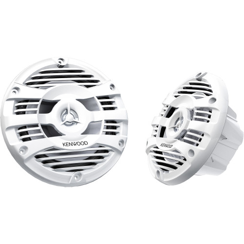 Kenwood KFC-1653MRW 6.5" 2-way Marine Speaker System (White), 150W Max Power - Used, Very Good