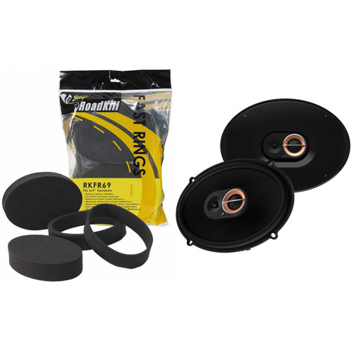 Infinity KAPPA693M 6" x 9" (168mm x 240mm) Three-way Car Speaker with 1 Pair RKFR69 Roadkill Fast Rings 6x9"