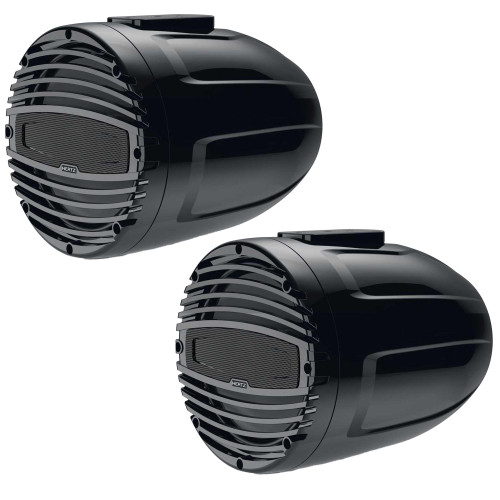 Hertz HTX 8 M-FL-TC 8" Black Marine Wake Tower Flat Mount Speakers, Pair