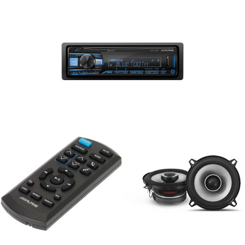 Alpine UTE-73BT, RUE-4360 Remote with 1 Pair Alpine S2-S50 Type S 5.25" Coax Speakers - Used, Open Box
