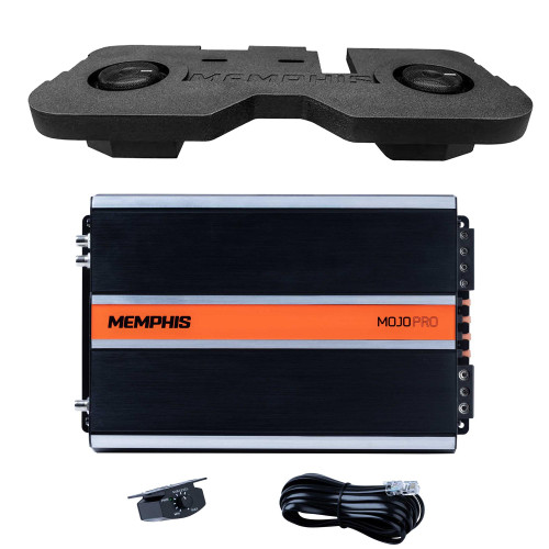 Memphis Audio MJMERAM8D1v2 Dual 8" Loaded Enclosure compatible with 02-18 Ram with 1500W Memphis Amplifier
