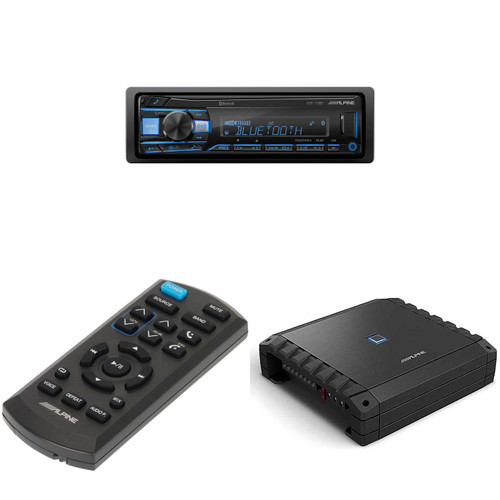 Alpine UTE-73BT, RUE-4360 Remote with S2-A36F S-Series 4 Channel Amplifer - Used, Open Box