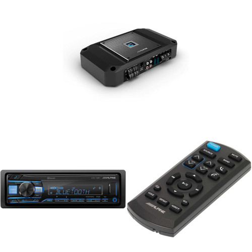 Alpine UTE-73BT, RUE-4360 Remote with R2-A60F R-Series 4 Channel Amplifer - Used, Open Box