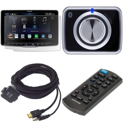 Alpine KCU-315UH USB / HDMI Extension Cable & KAE-HF9DA, RUE-4360 & RUX-H02 Bass Knob