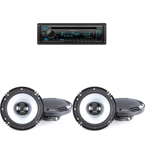 Kenwood KDC-BT382U CD Receiver with Bluetooth with 2 Pairs of KFC