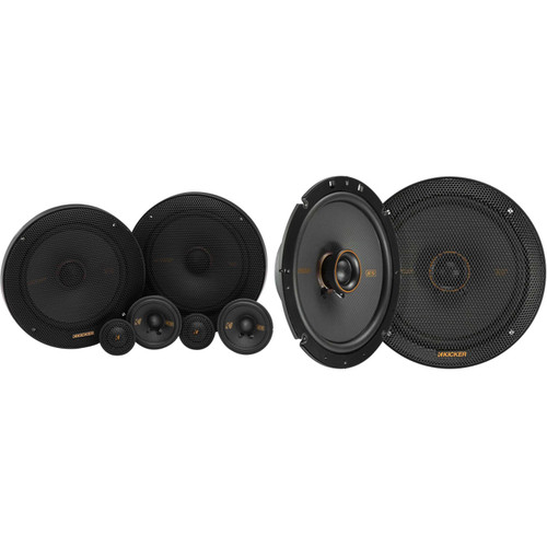 Kicker 51KSS365 KS-Series 6.5" Woofer, 2.75" and 1" Tweeter, 3-way Component System  w/ 51KSC6704 6.75" Coaxial Bundle