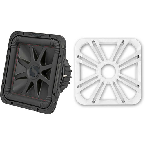 Kicker 45L7R122 L7R 12-Inch (30cm) Subwoofer, Dual Voice Coil, 2-Ohm w/ White LED Grill