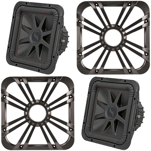 Kicker (2) 45L7R122 L7R 12-Inch (30cm) Subwoofer, Dual Voice Coil, 2-Ohm w/ Charcoal LED Grill Bundle