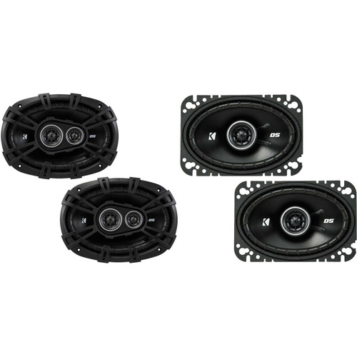 Kicker DSC6930 6x9-Inch (160x230mm) 3-Way Speakers w/ 43DSC4604 4x6" Coaxial Bundle