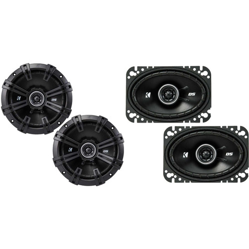 Kicker DSC670 6.75-Inch (165mm) Coaxial Speakers w/ 43DSC4604 4x6" Coaxial Bundle