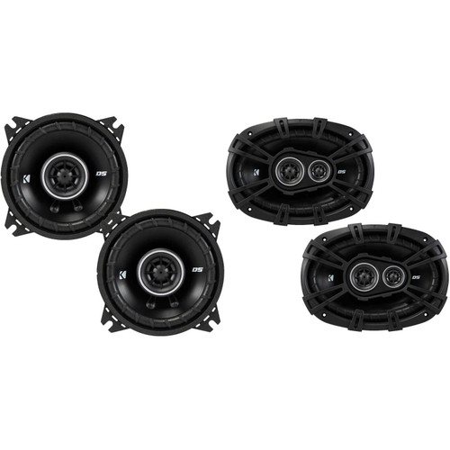 Kicker DSC6930 6x9-Inch (160x230mm) 3-Way Speakers w/ 43DSC404 4" Coaxial Bundle