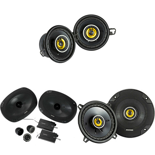 Kicker for Dodge Ram Truck 02-11 speaker bundle- 46CS 6x9" 3-way component speakers, 46CS 5.25" speakers, & 46CS 3.5" speakers