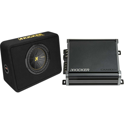 Kicker 10 Inch Comp Truck Bass Package 50TCWC104 with 46CXA8001 Bundle