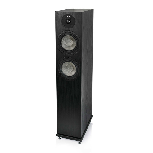 KLH Concord Floorstanding Loudspeaker, 2.5-Way Bass Reflex with Woven Kevlar Drivers - Black Oak - Used, Acceptable