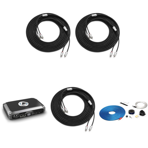 JL Audio VX600/6i 6 Ch. Class D Full-Range Amplifier with Integrated DSP, 600 W, & Install Kit (RCA) Bundle