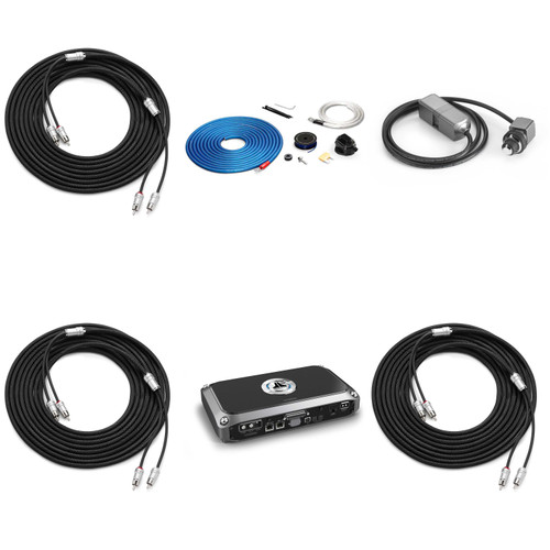 JL Audio VX1000/5i 5 Ch. Class D System Amplifier with Integrated DSP, 1000 W, & Install Kit (RCA), DSP Knob Bundle