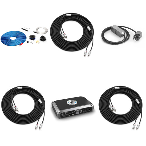 JL Audio VX700/5i 5 Ch. Class D System Amplifier with Integrated DSP, 700 W, & Install Kit (RCA), DSP Knob Bundle
