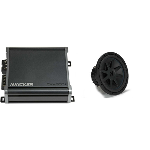Kicker 50CVX124 CompVX 12" Sub, Dual 4-Ohm & 46CXA8001 Amplifier