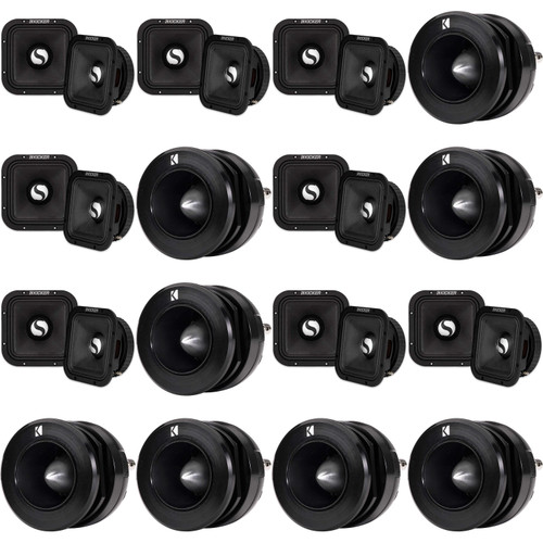 Kicker ST-Series PA ST4TW 1.5" Bullet Tweeter & ST7MR8 7" Mid Range Bundle ( 8 tweeters )