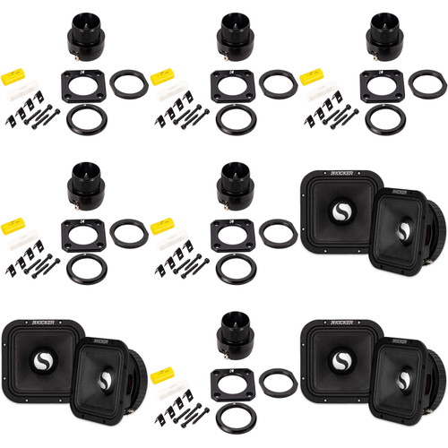 Kicker ST-Series PA ST3TW 1" Bullet Tweeter & ST7MR8 7" Mid Range Bundle ( 6 tweeters )