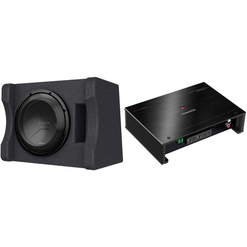 Kenwood P-XW1241S Single 12" Subwoofer in a Vented Enclosure and includes a X503-1 1000W Max Power eXcelon Class D Mono Amplifier