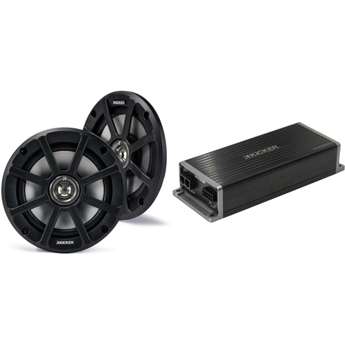 Kicker  6.5" Fairing Speaker Upgrade Kit Compatible with 2014 & UP Harley Electra Glide, Street Glide, & Ultra Glide (2 ohm )