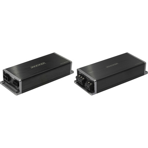 Kicker 51KPX5001 & 51KPX3004 KPX Powersports & Motorcycle Sub Amp w/ 4 Full Range Amp Bundle