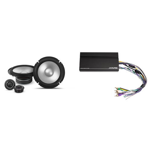 Alpine S2 6.5" Component Speakers With KTA-450 Amp Power Pack Bundle
