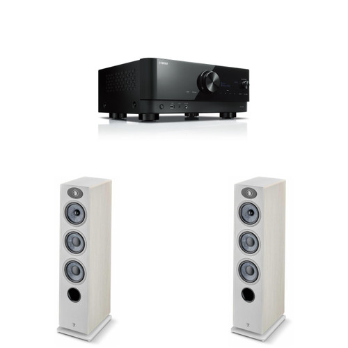 Focal Vestia No2 Light Wood Floorstanding Speakers Pair with RX-V6ABL Receiver Bundle