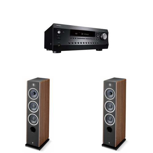 Focal Vestia No2 Dark Wood Speakers (Pair) with AV Receiver Bundle - FVESTIAN2DW