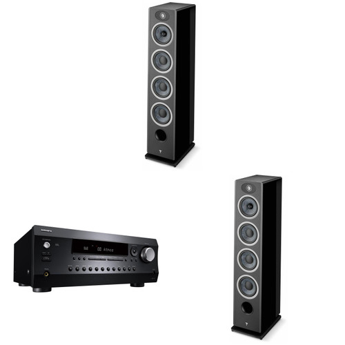 Focal Vestia No3 3-Way Floorstanding Speakers (2x, Black) with Integra B-DRX2.4 AV Receiver Bundle