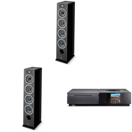 Focal Vestia No3 Black 3-Way Speakers (2x) with Naim Uniti Star Network Streamer (UNITI-STAR) Bundle