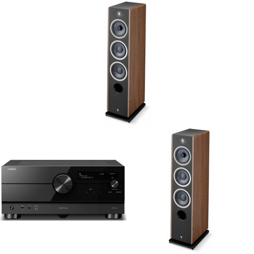 Focal Vestia No2 Floorstanding Speakers, Dark Wood, with RX-A6A Receiver Bundle