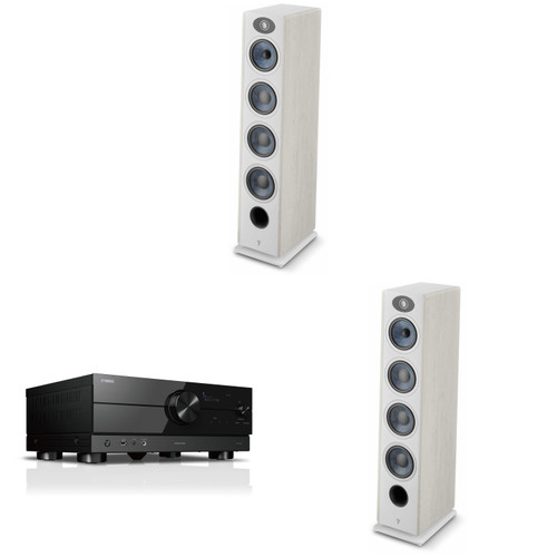 Focal Vestia No3 Light Wood 3-Way Speakers (2) + 7.2-Channel AV Receiver Bundle (RX-A2ABL)