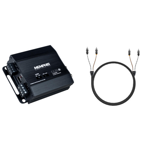 Memphis Audio LL2L 2 CH Line out Converter with UTPF-17 17-foot 2-Channel Ultra Twisted Pair Interconnect Cables