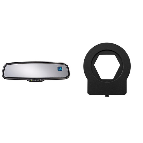Advent ADVGEN20A Gentex Auto Dimming Rear View Mirror with Compass and Temperature with Advent GENMM2 Gentex Dodge/Ford Mirror Mount